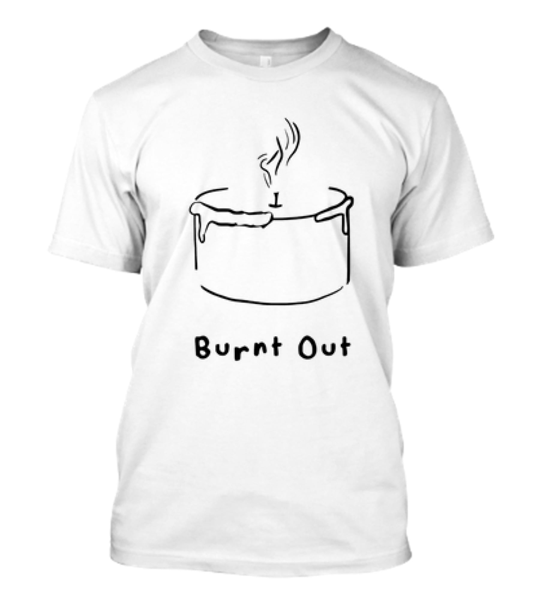 Burnt Out Dripping Candle Minimalist Sketch T-Shirt
