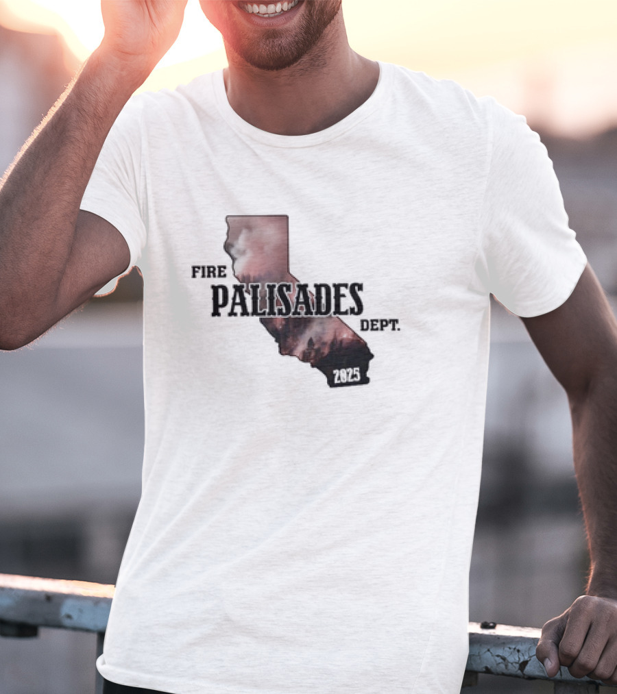 Palisades Fire Dept Support LA Wildfire Relief 2025 T-Shirt