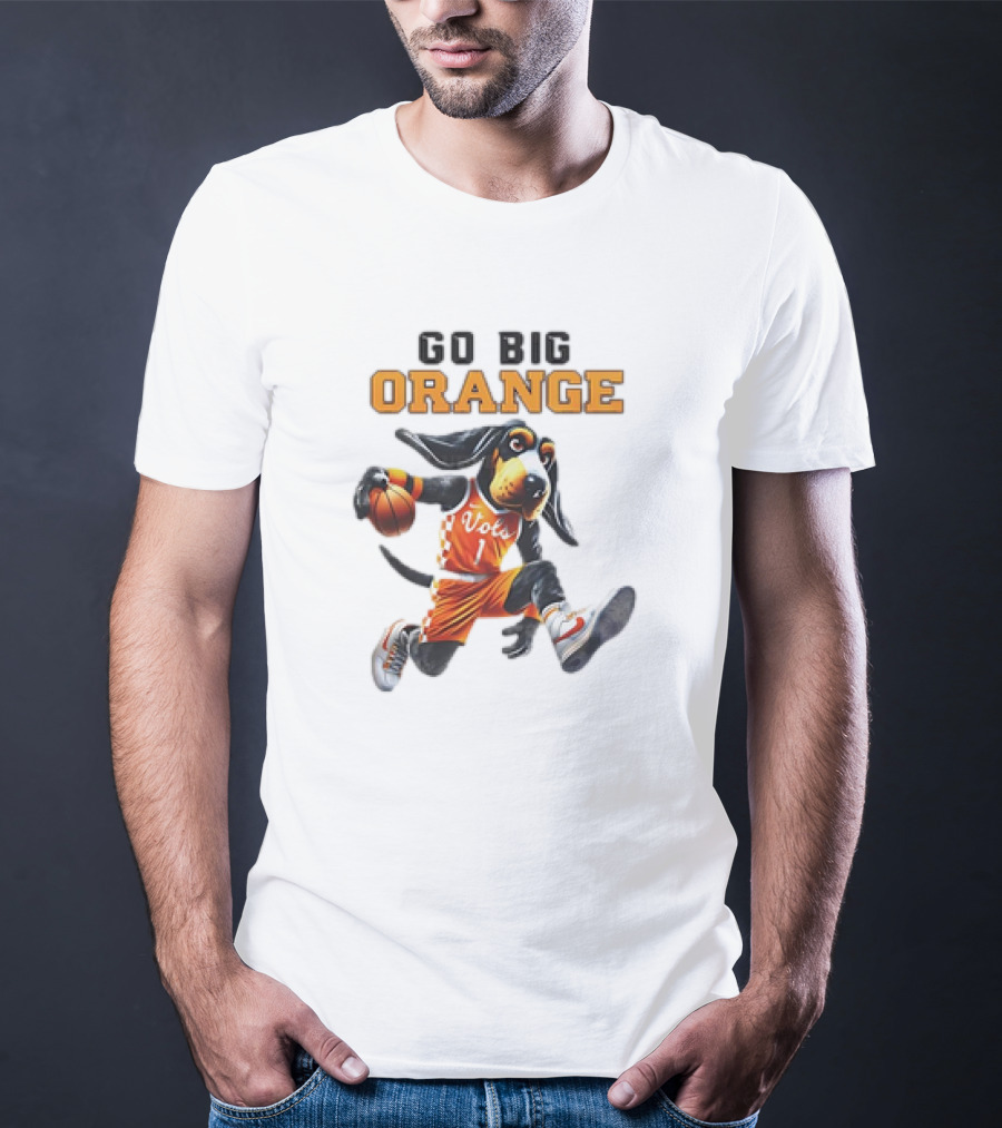 NCAA Tennessee Volunteers Go Big Orange Vols Mascot Basketball 2025 T-Shirt