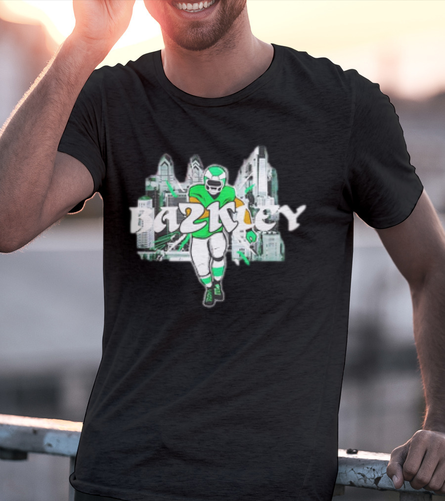 Saquon Barkley Bazkley Philadelphia Eagles 2K Football Player Cityscape T-Shirt