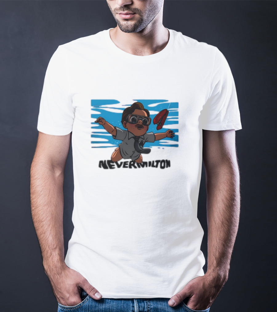 Milton Waddams Nevermilton Nirvana Nevermind Parody Office Space Mashup T-Shirt