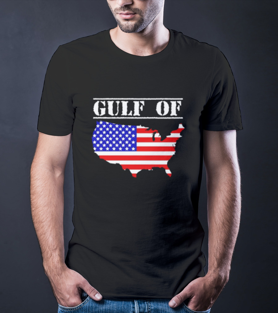 Gulf Of United States Of America Flag Map T-Shirt