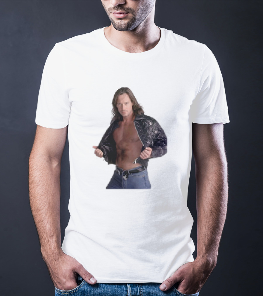 The Night's Kevin Sorbo In Classic Tough-Guy Leather Look T-Shirt