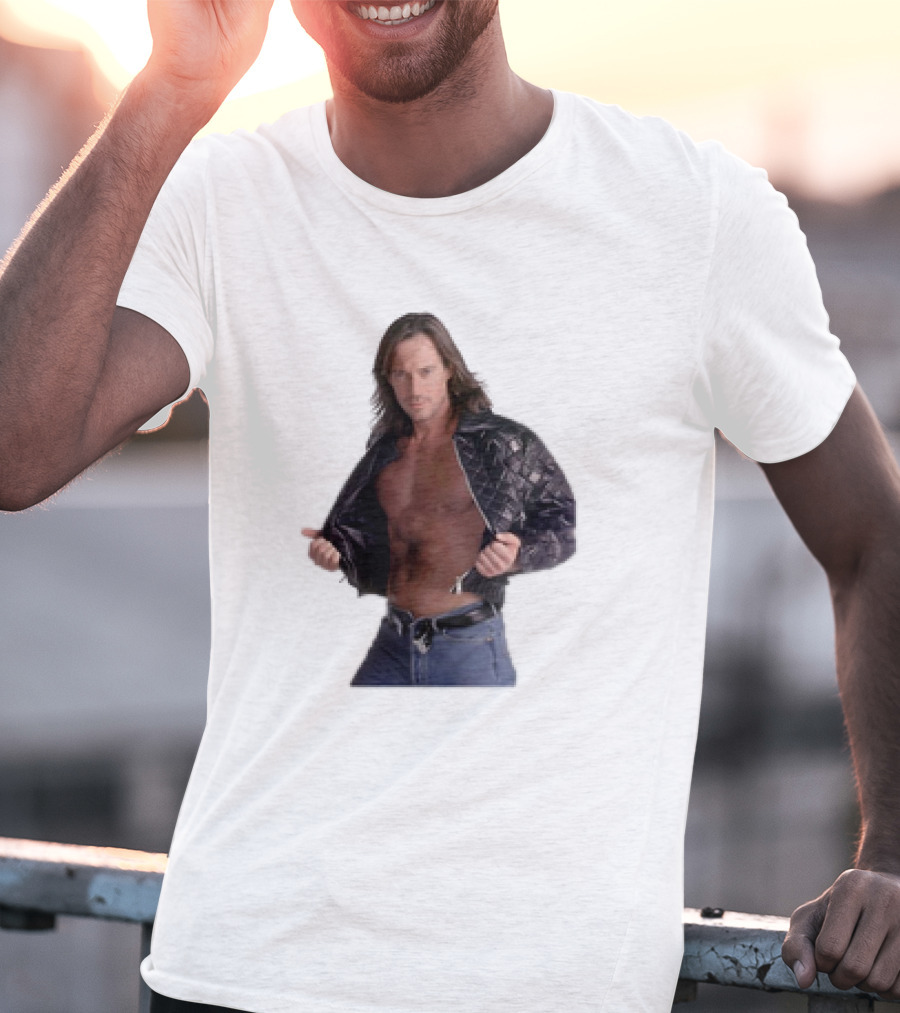 The Night's Kevin Sorbo In Classic Tough-Guy Leather Look T-Shirt