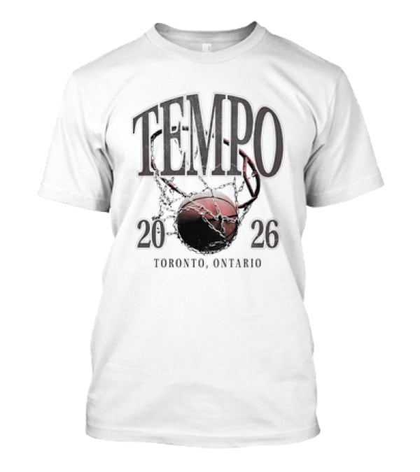 Toronto Tempo Basketball 2026 Toronto Ontario Tempo Basketball Hoop T-Shirt
