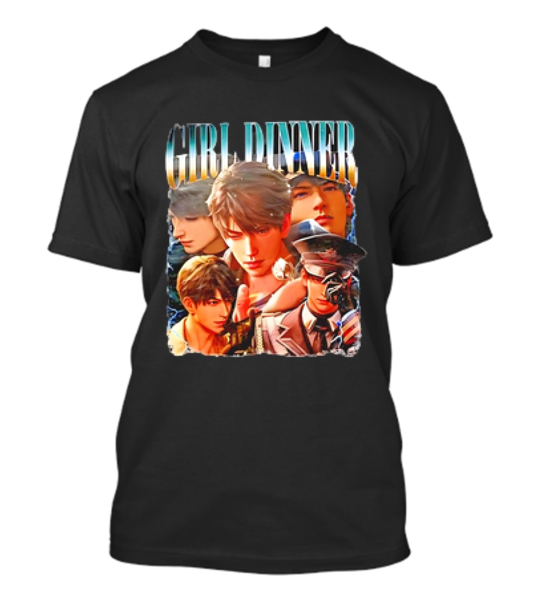 Girl Dinner Caleb Love Deepspace Anime Collage T-Shirt