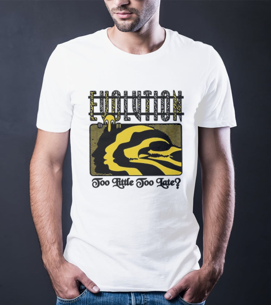 Evolution Too Little Too Late? Bold Yellow And Black T-Shirt