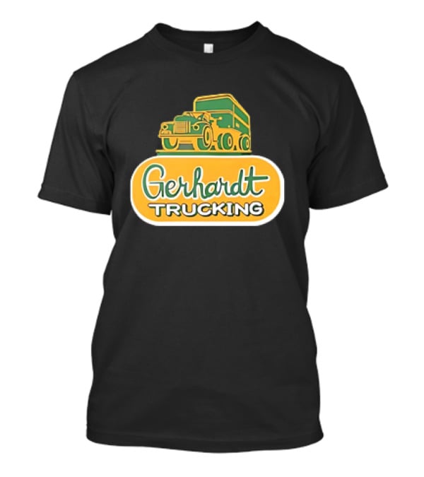 Gerhardt Trucking Vintage Green And Yellow Truck T-Shirt