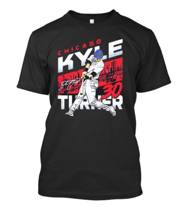 Chicago Kyle Tucker 30 Baseball City Skyline Signature T-Shirt