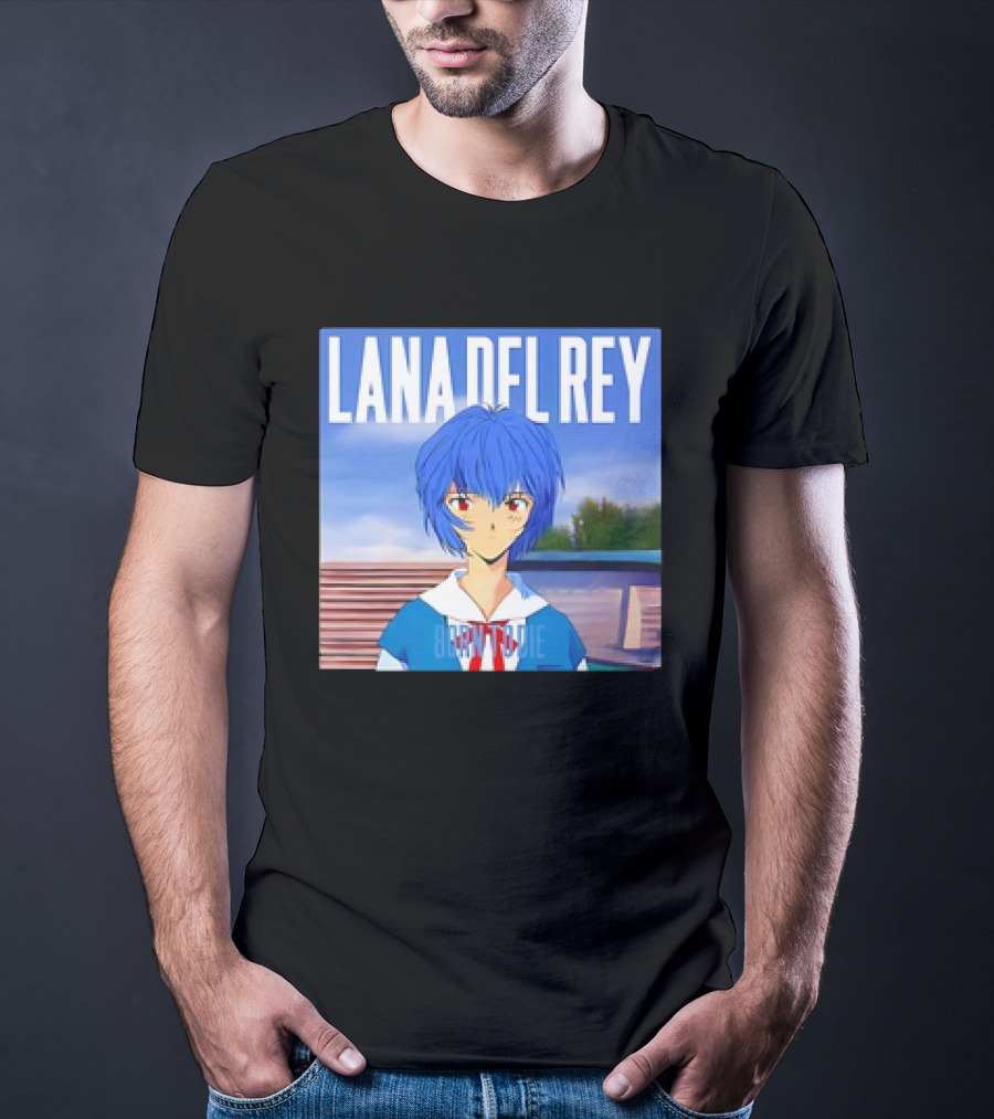 Lana Del Rey Born To Die Anime Rei Ayanami Blue Hair T-Shirt