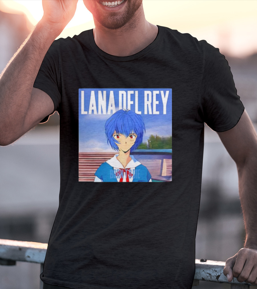 Lana Del Rey Born To Die Anime Rei Ayanami Blue Hair T-Shirt
