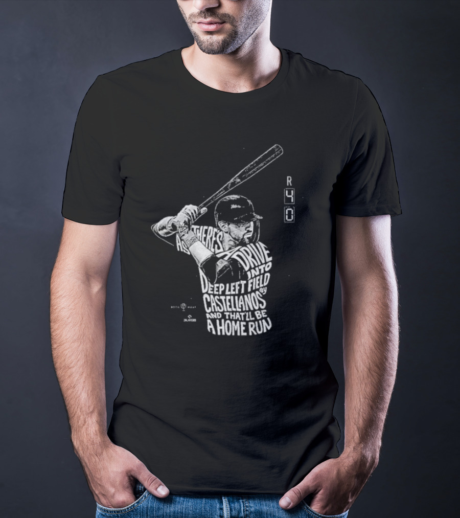 4-0 Ballgame Deep Left Field Castellanos Home Run T-Shirt