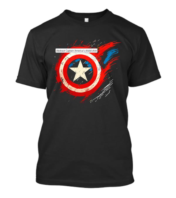 Abstract Captain America’s Shield With Star And Brush Strokes T-Shirt
