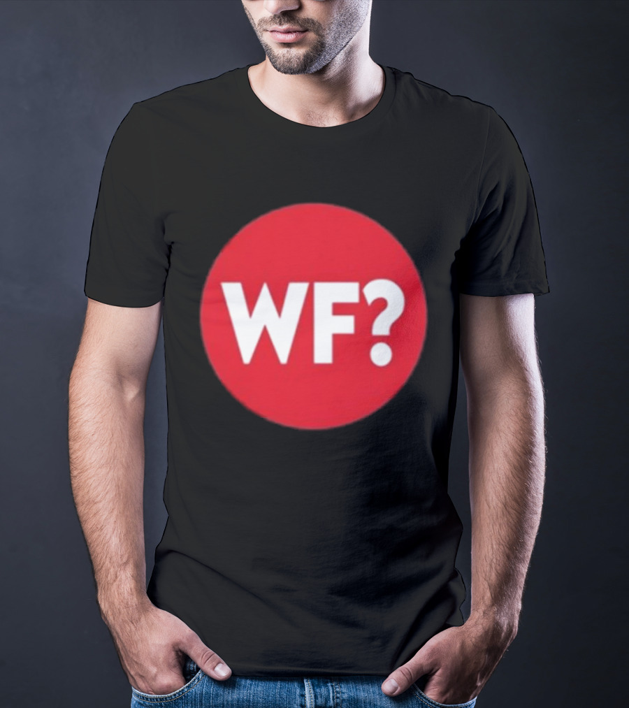 Adrianne Curry Wearing WF Why-Files Red Circle Icon T-Shirt