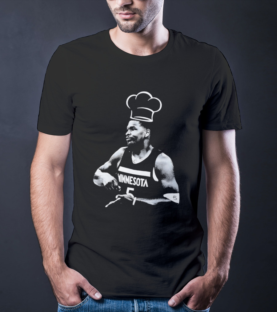Anthony Edwards No.5 Minnesota Timberwolves Cooking Basketball Player Chef Hat T-Shirt