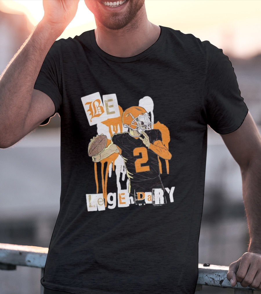 Be Legendary Cleveland Browns Football Player Number 2 T-Shirt
