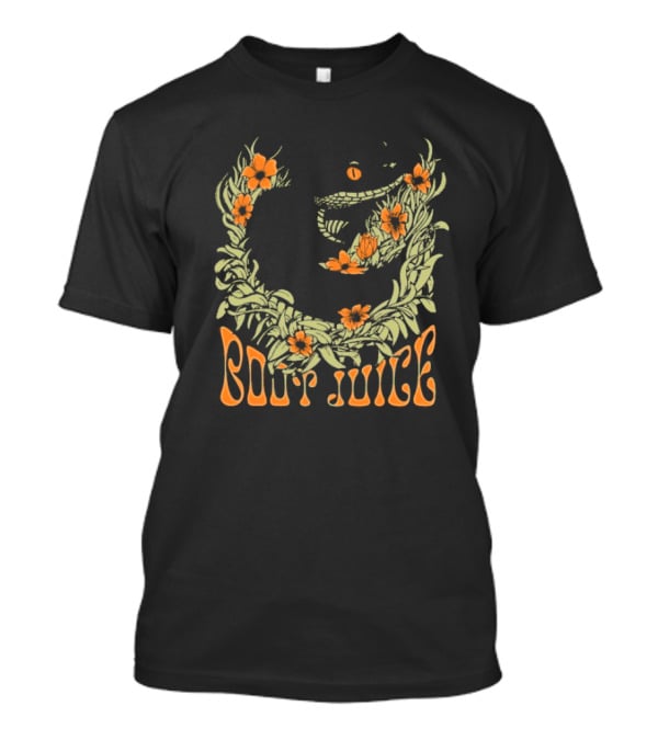 Boot Juice Snake With Floral Wreath And Orange Flowers T-Shirt