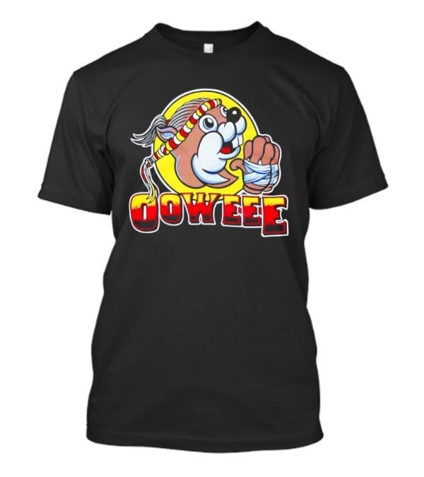 Buc-ee's Ooweee Muay Thai Beaver With Headband And Wrapped Fist T-Shirt