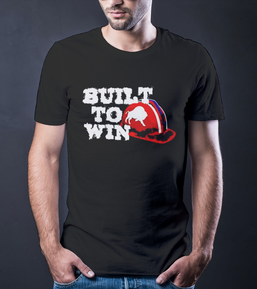 Built To Win Buffalo Bills Helmet Logo T-Shirt