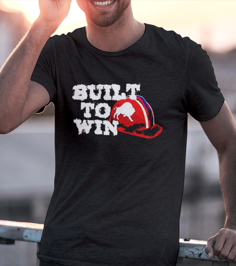 Built To Win Buffalo Bills Helmet Logo T-Shirt