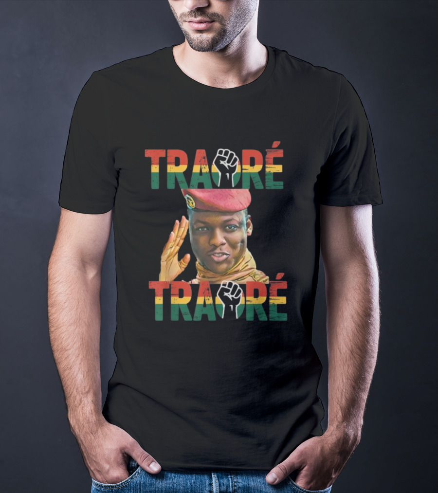TRAORÉ Burkina Faso Patriotic Fist Symbol Ibrahim Traoré Influence T-Shirt