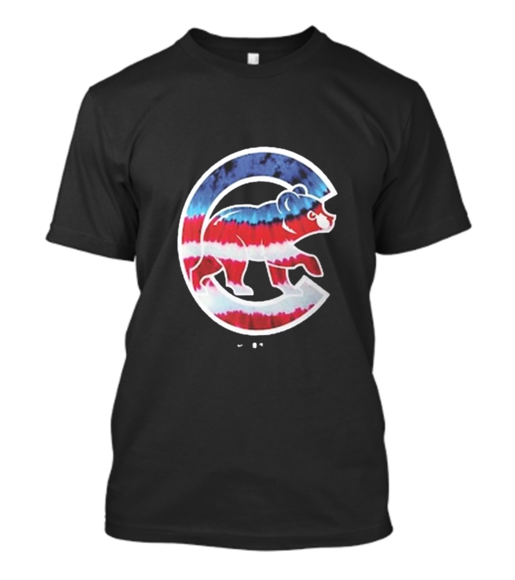 Chicago Cubs Americana Tie-Dye Bear Logo T-Shirt