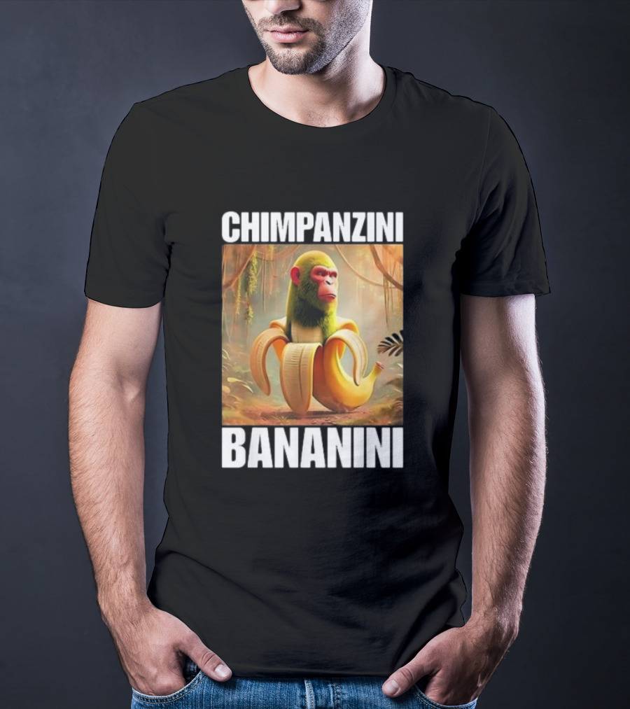 Chimpanzini Bananini Italian Brainrot Jungle Fusion T-Shirt