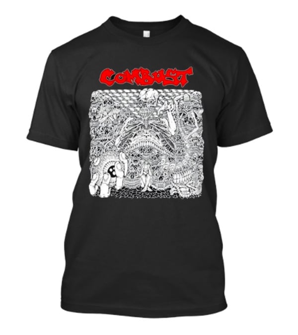 Combust Belly Of The Beast Intricate Black And White Triple B Records T-Shirt
