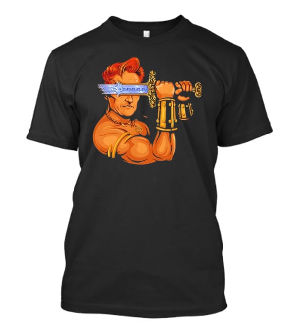 Conan O'Brien Barbarian Parody Sword T-Shirt