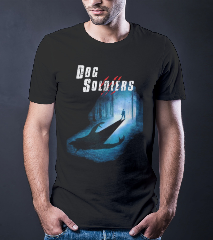 Dog Soldiers Werewolf Shadow In Forest Scene T-Shirt