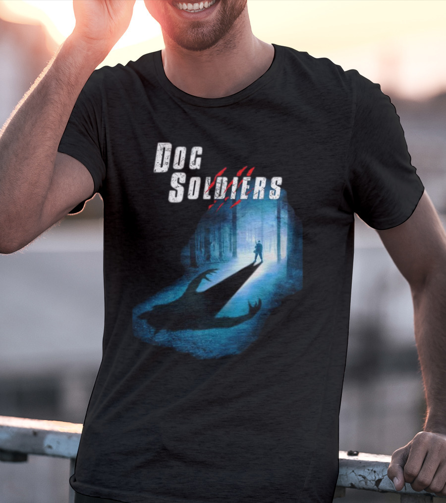 Dog Soldiers Werewolf Shadow In Forest Scene T-Shirt
