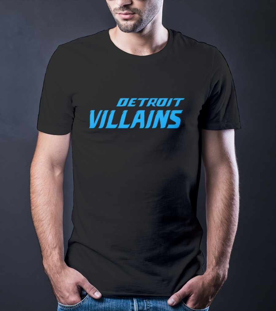 Detroit Villains Football Grit Sports Design T-Shirt
