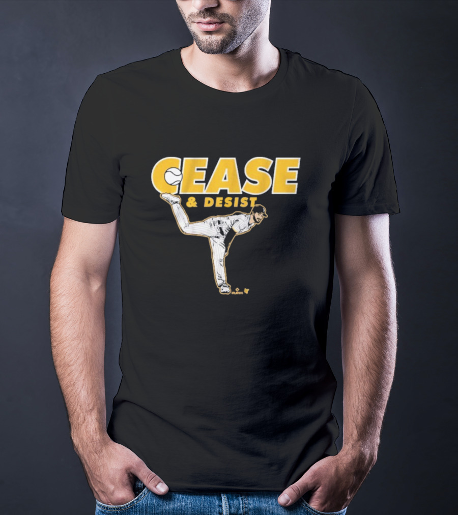 Cease And Desist Baseball Player Pitching Action T-Shirt