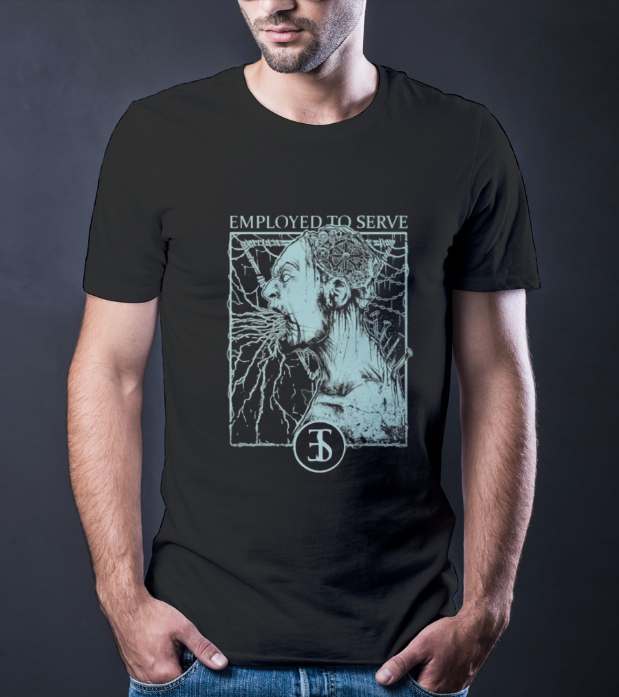 Employed To Serve Force Fed Intense Scream Artwork T-Shirt