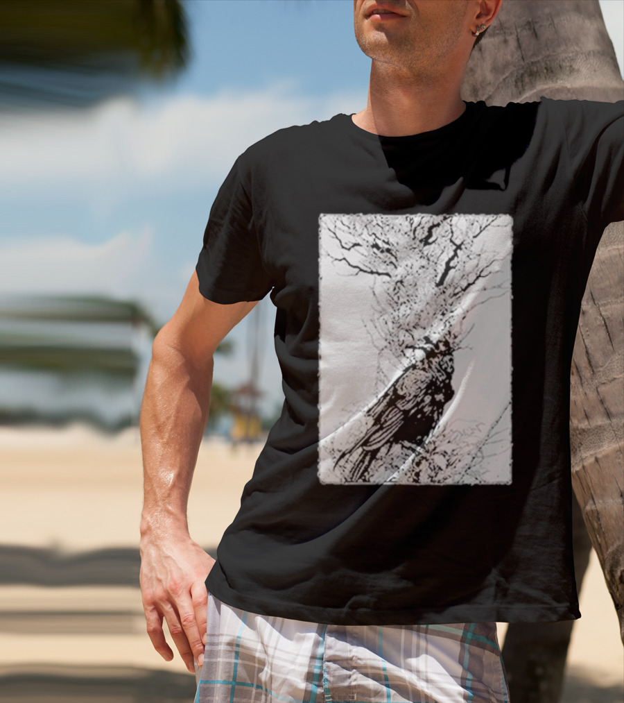 Fajar Allanda Raven Crow Art By Fajar Aeon Tree Illustration T-Shirt