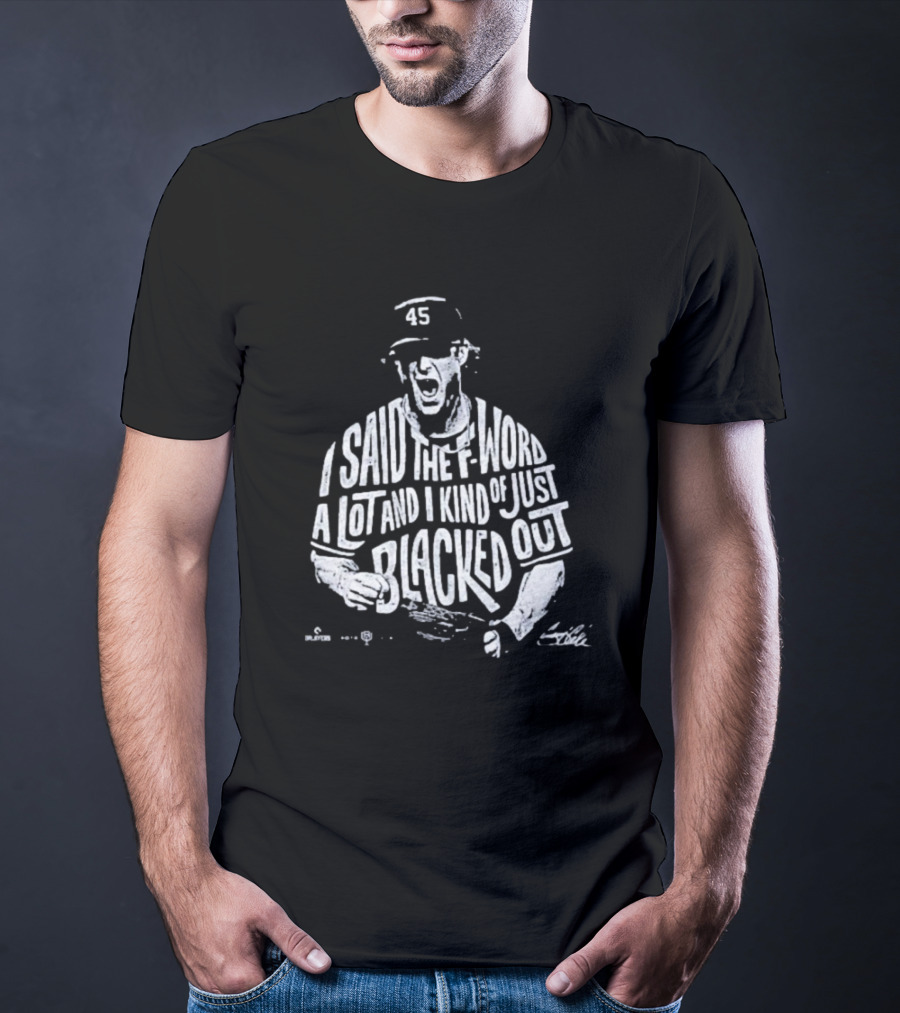 Gerrit Cole I Said The F-Word A Lot And I Kind Of Just Blacked Out Yankees 45 T-Shirt