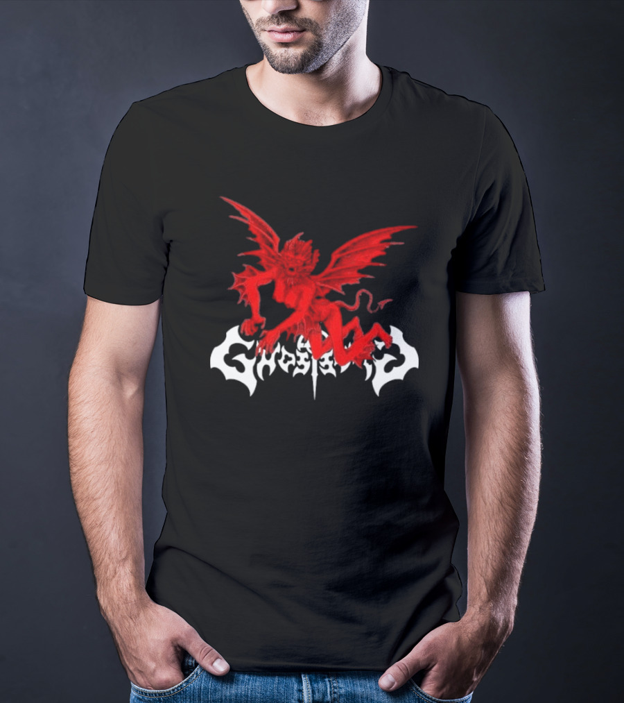 Ghost Supply Red Anarchy Angel Design USA T-Shirt