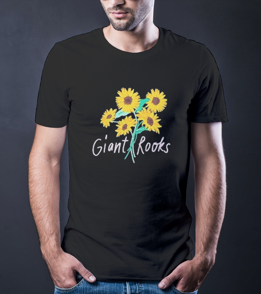 Giant Rooks Sunflower Bouquet Pink Skies T-Shirt