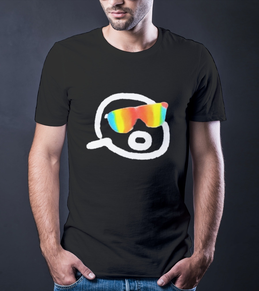 Gorklon Rainbow Sunglasses Sketch Retro Style T-Shirt