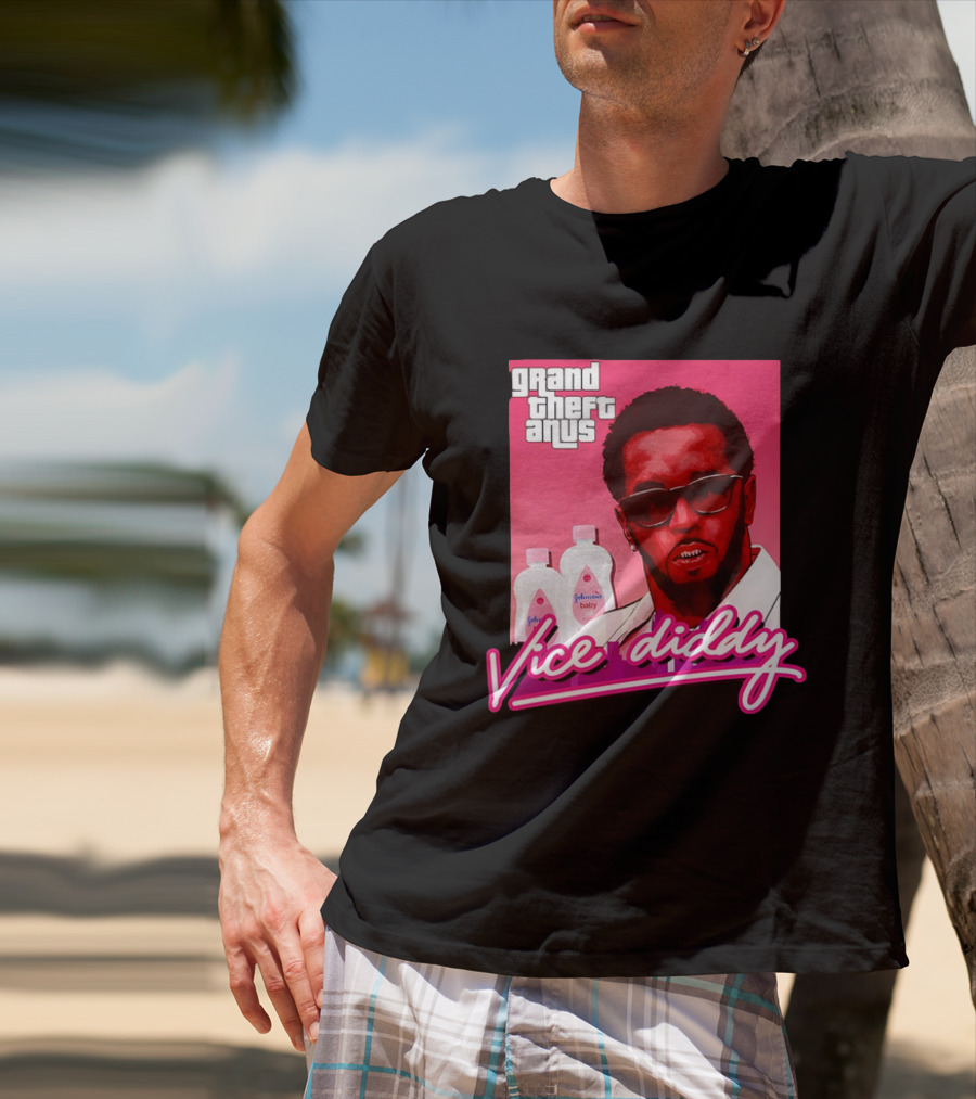 Grand Theft Anus Vice Diddy Johnson's Baby Oil Parody T-Shirt