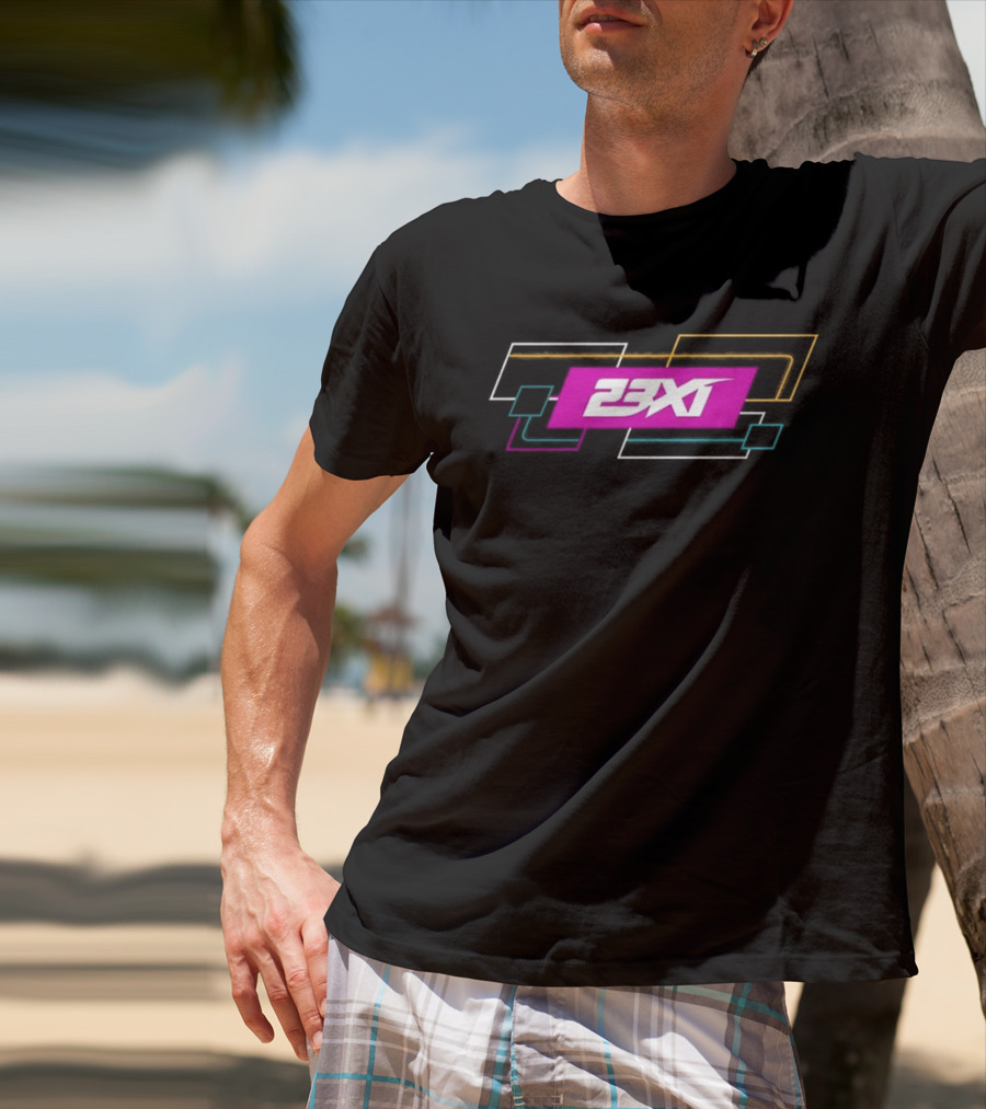 23XI Racing Team Colorful Geometric Elements T-Shirt