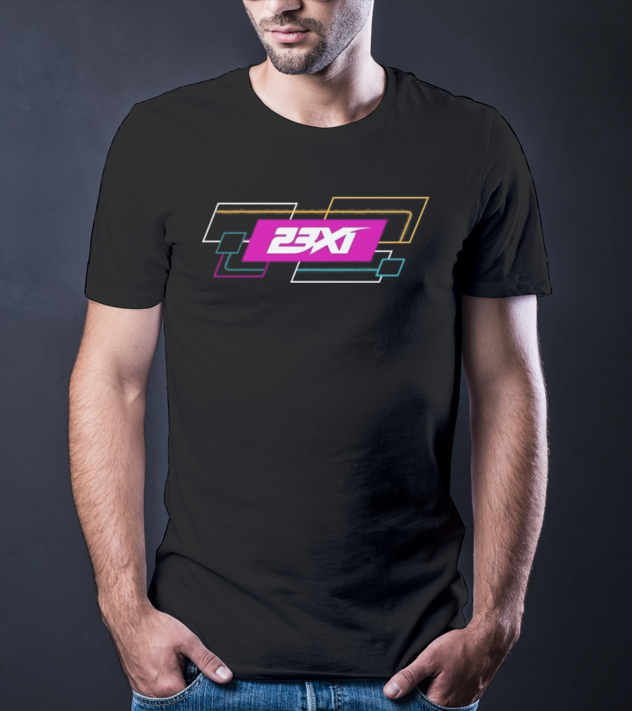 23XI Racing Team Colorful Geometric Elements T-Shirt