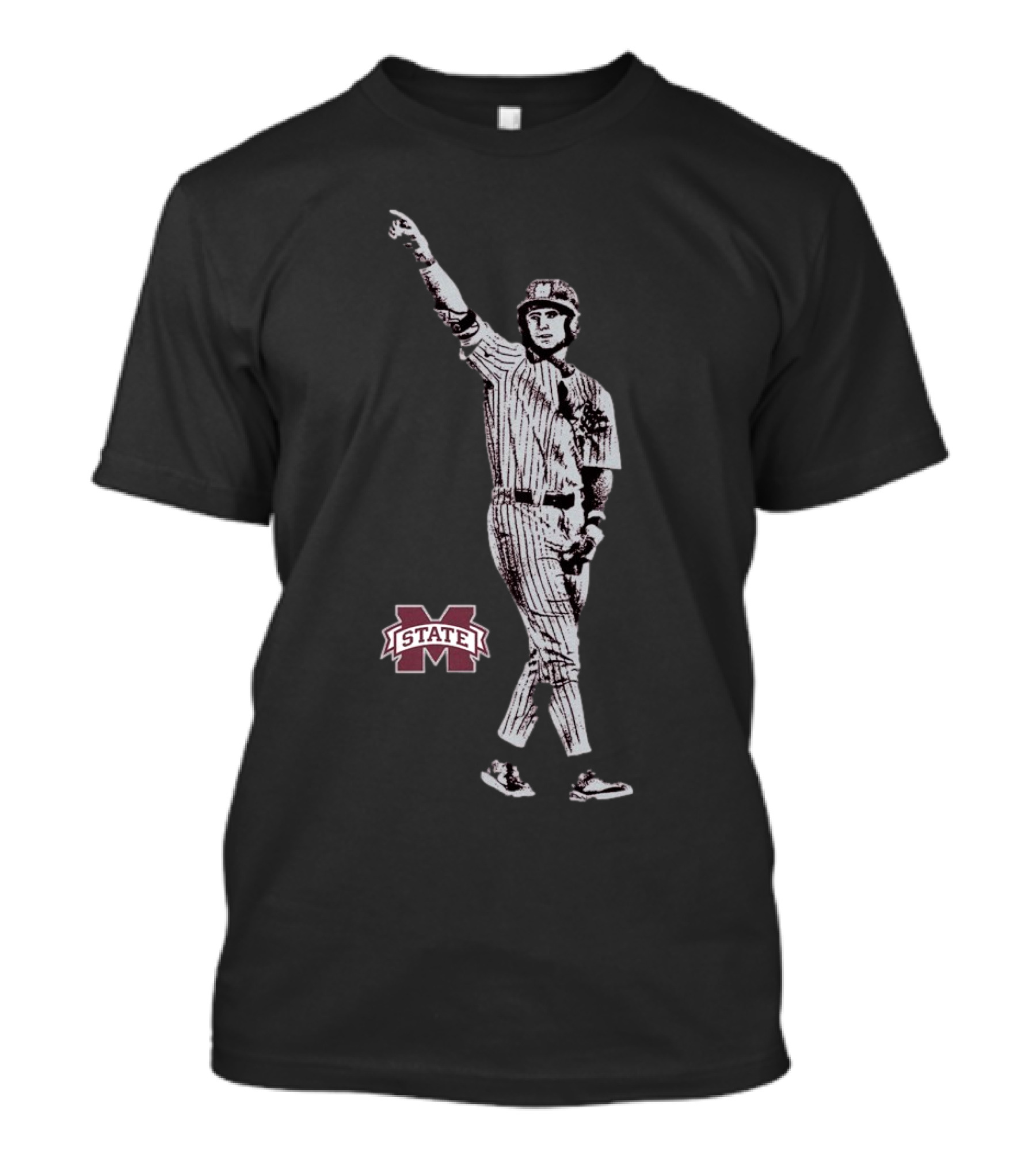 Ace Reese Mississippi State Bulldogs Baseball Illustrated Maroon NCAA 2025 T-Shirt