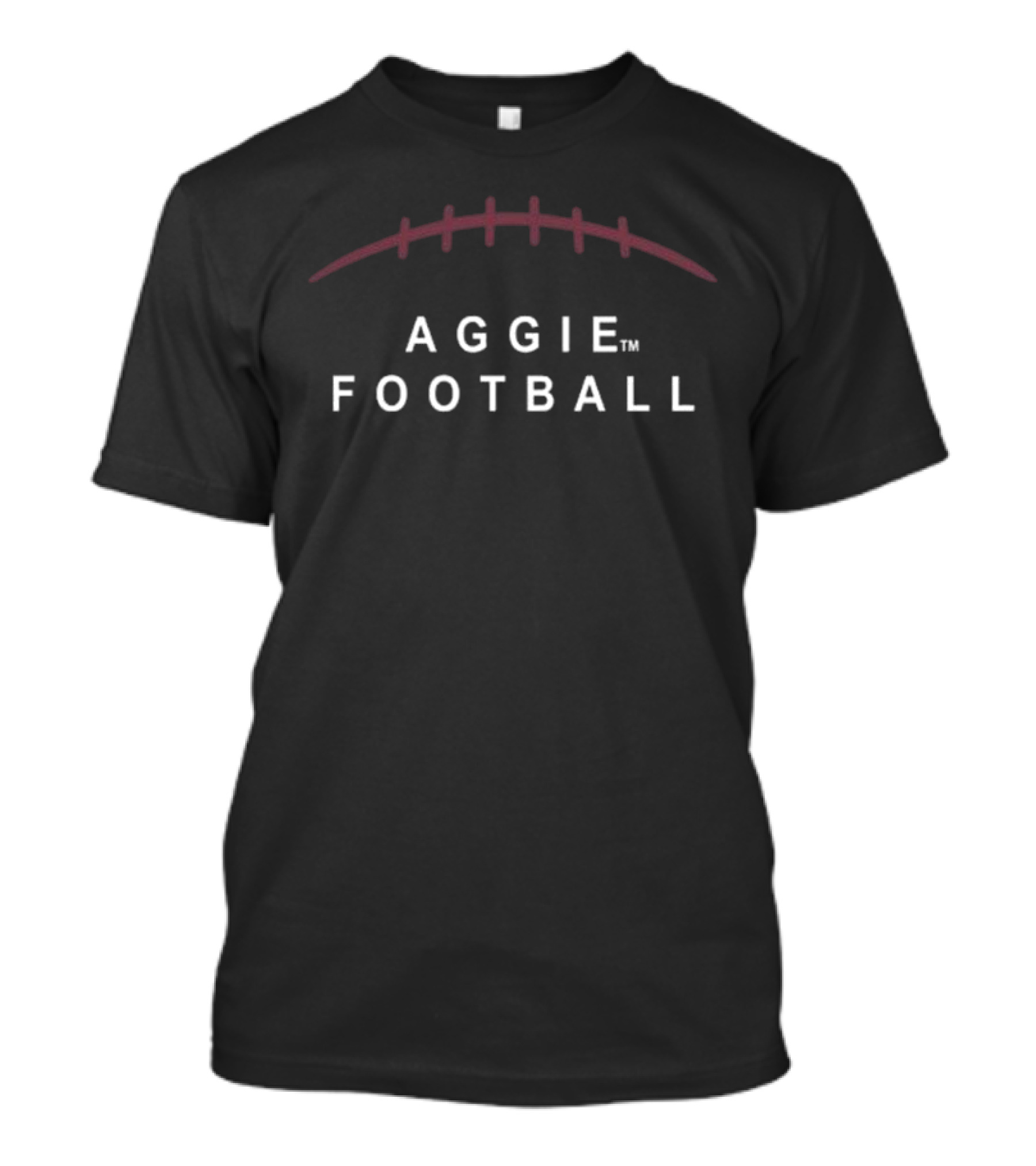 Aggie Football Arc Stitching Black T-Shirt