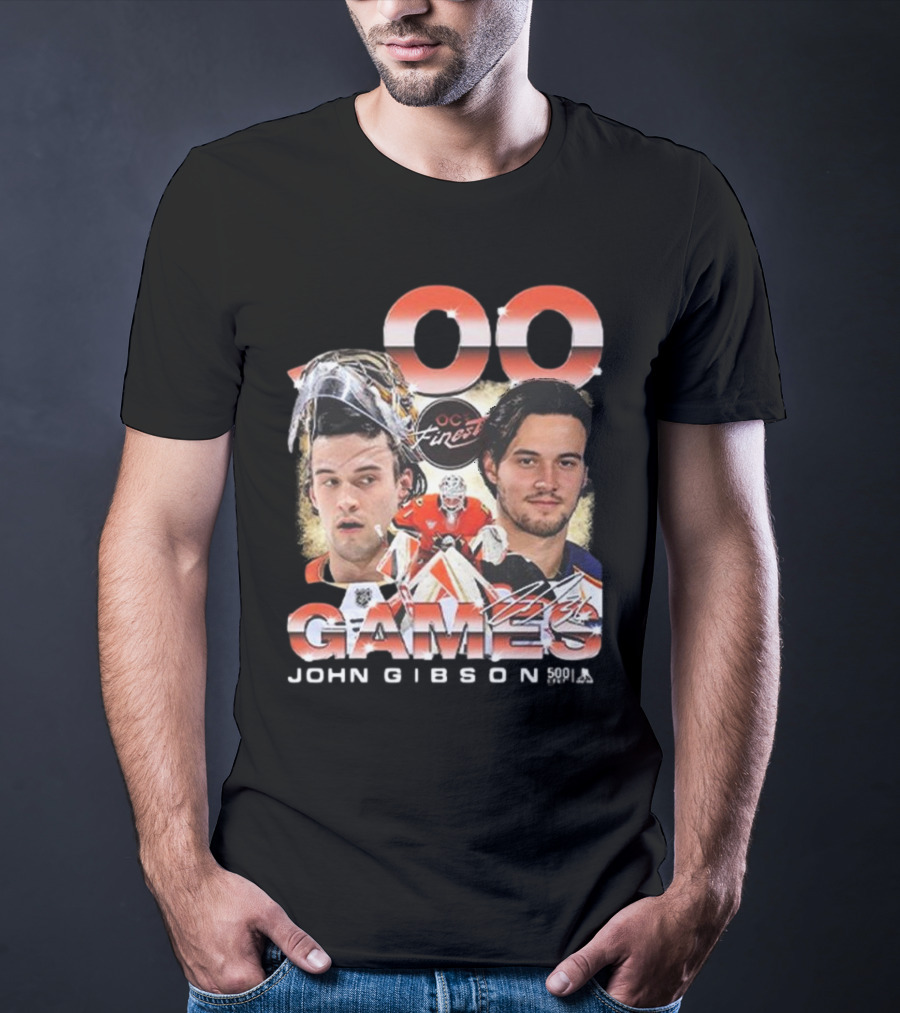 Anaheim Ducks John Gibson 500 Games Milestone Commemoration T-Shirt