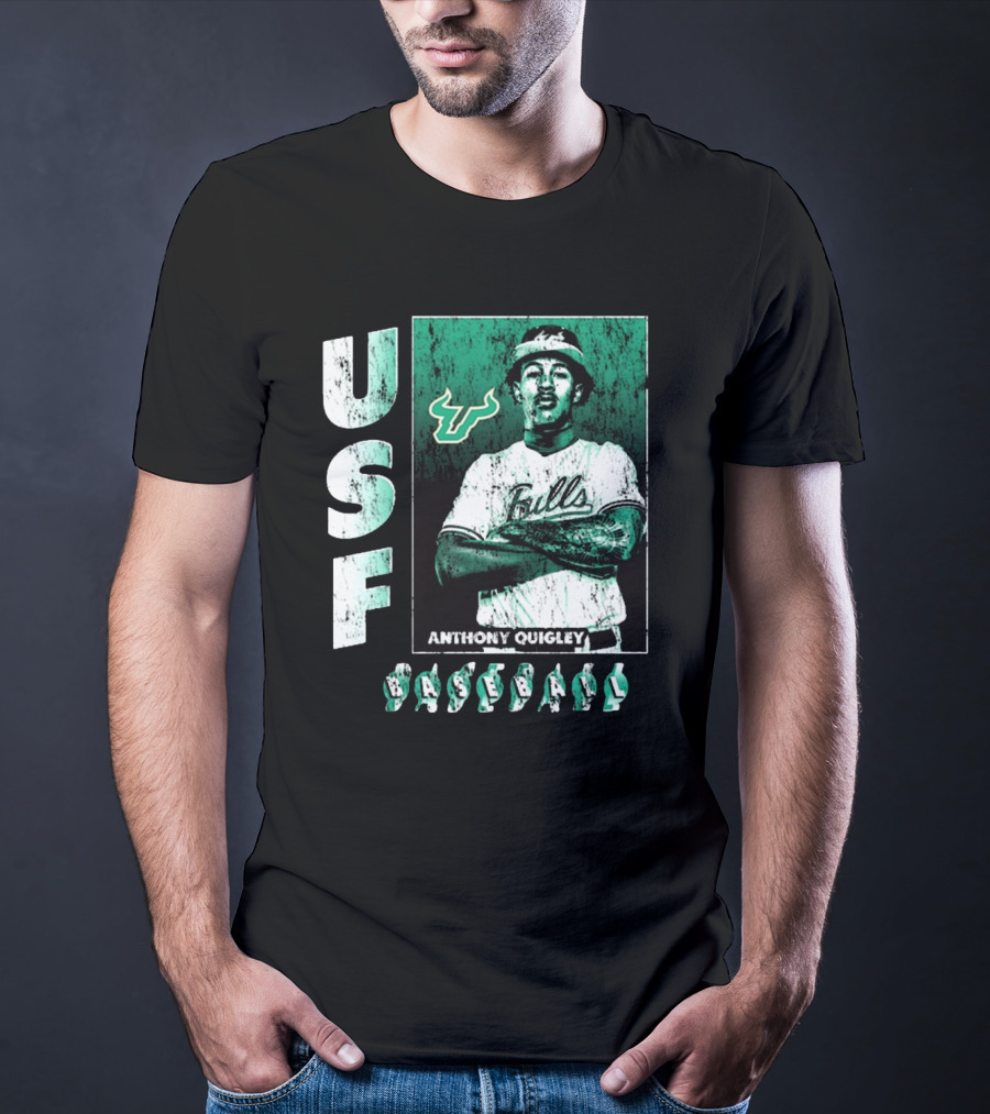 USF Bulls Anthony Quigley Baseball Vintage NCAA Division I T-Shirt