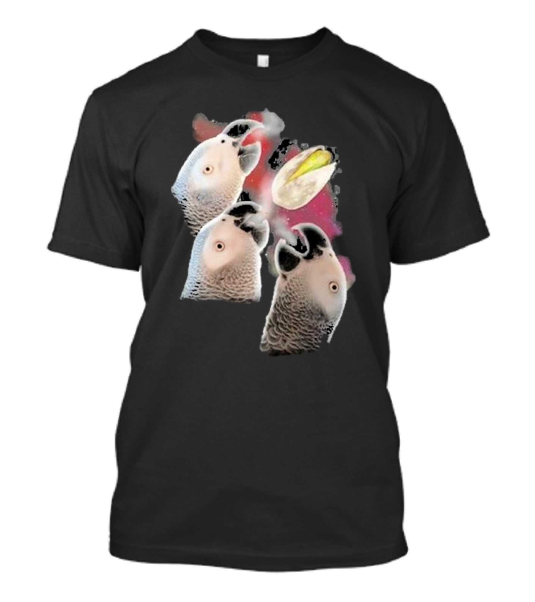 Apollo And Frens Three Cockatoos With Moon And Space Theme T-Shirt