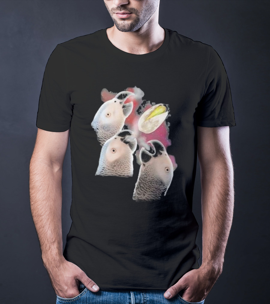 Apollo And Frens Three Cockatoos With Moon And Space Theme T-Shirt