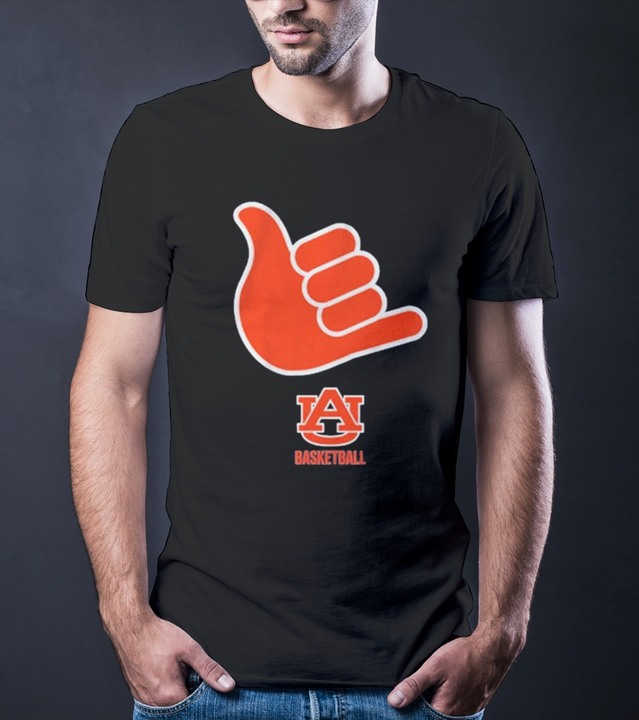 Auburn Basketball AU Shaka Hand Sign T-Shirt