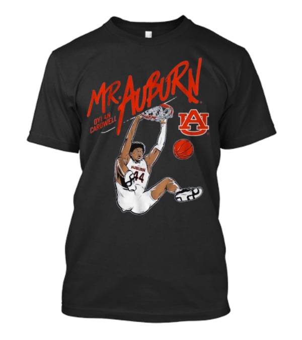 Auburn Basketball Dylan Cardwell Mr. Auburn Slam Dunk Graphic T-Shirt